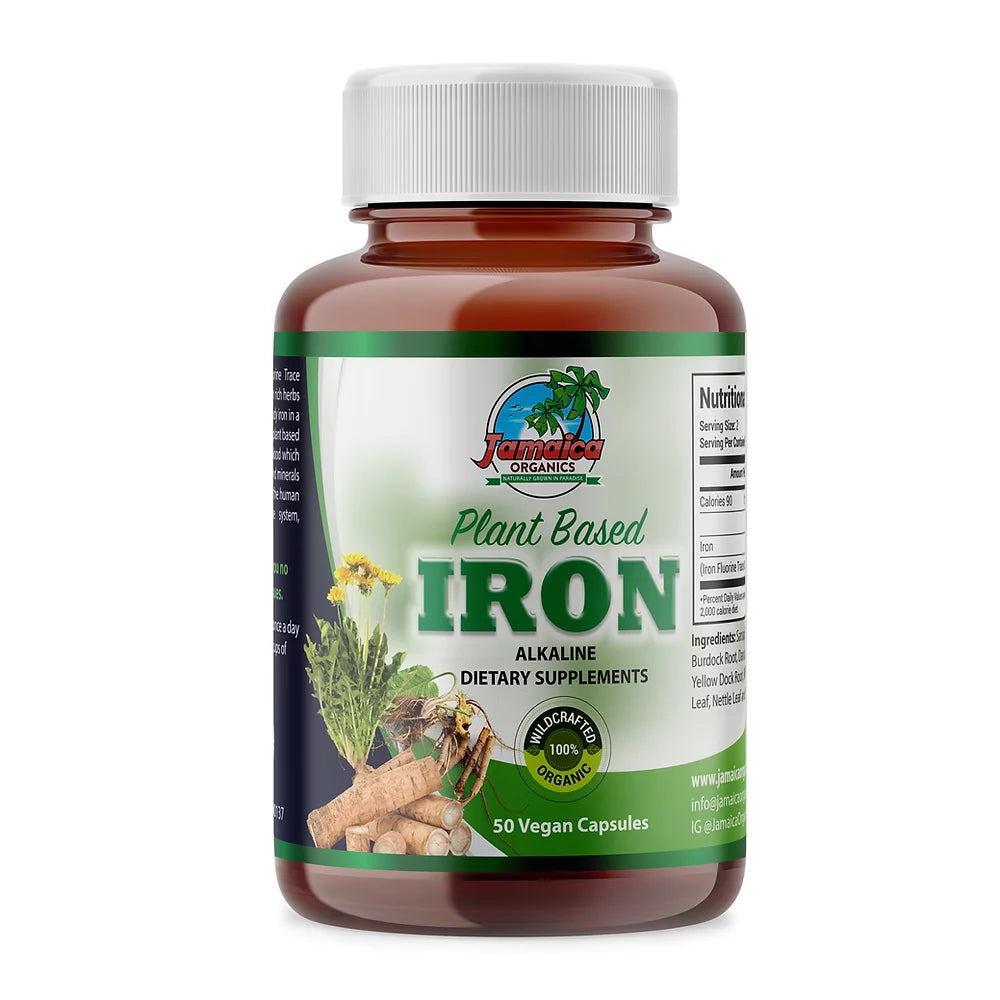 Plant Based Iron
Iron
Jamaica Organics Plant-Based Iron
